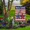 4th of July Garden Flag, featuring a double-sided patriotic leaf and stars-and-stripes design—perfect for Independence Day, Memorial Day, and outdoor welcome décor; linen yard flag, 12×18".